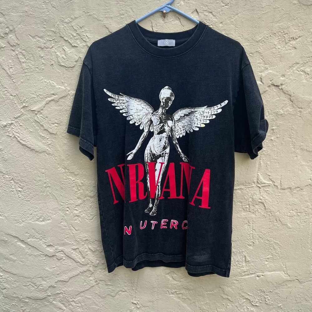 Nirvana band T-shirt, very heavyweight double sided size medium